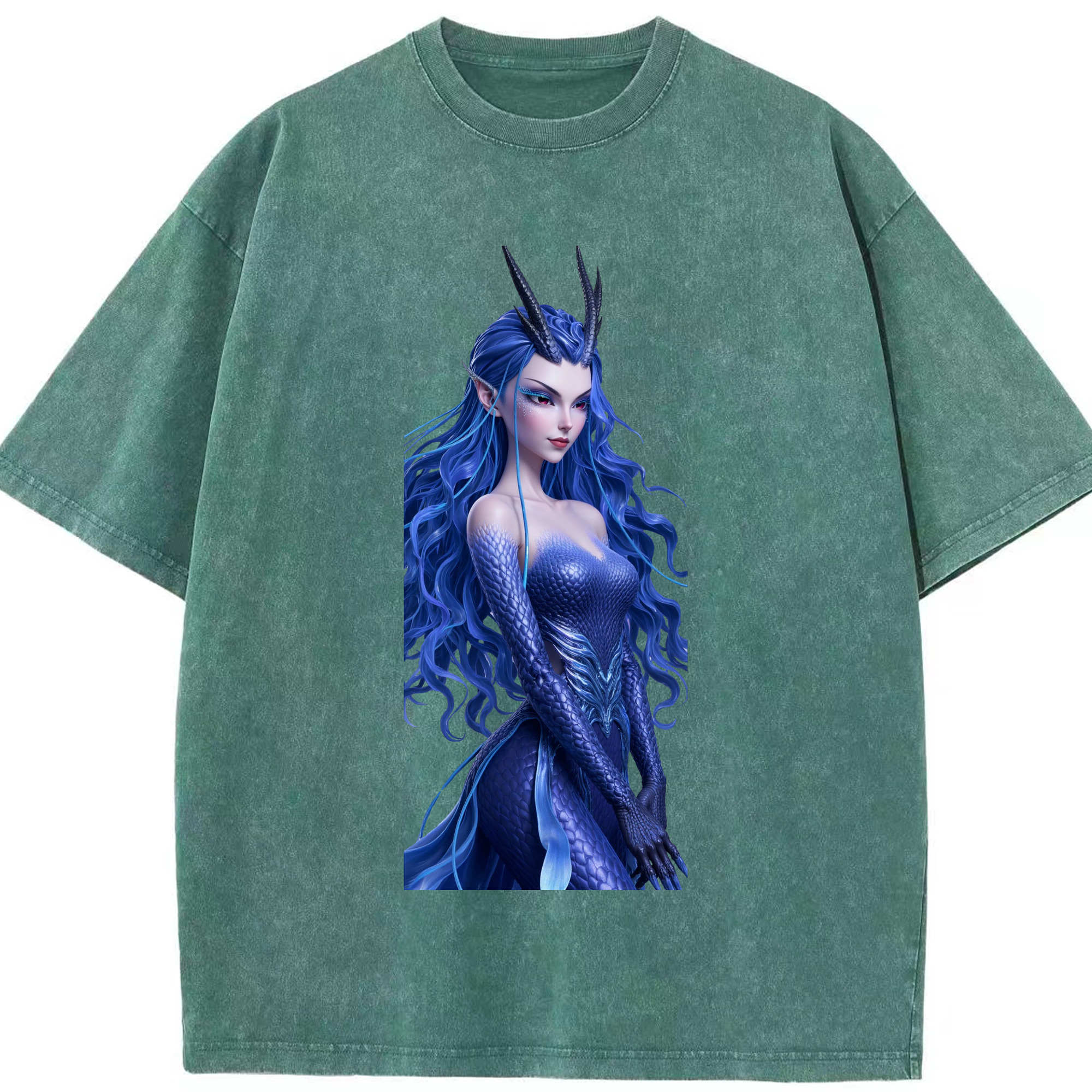 （画像用） Ne Zha 2 ナタ 魔童の大暴れ 綿100% ヴィンテージ風 半袖Tシャツ（フロントプリント）
